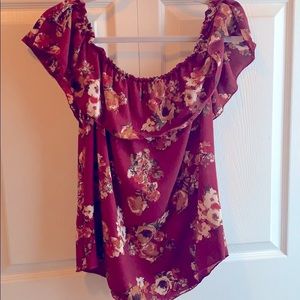 Off-Shoulder Floral Top